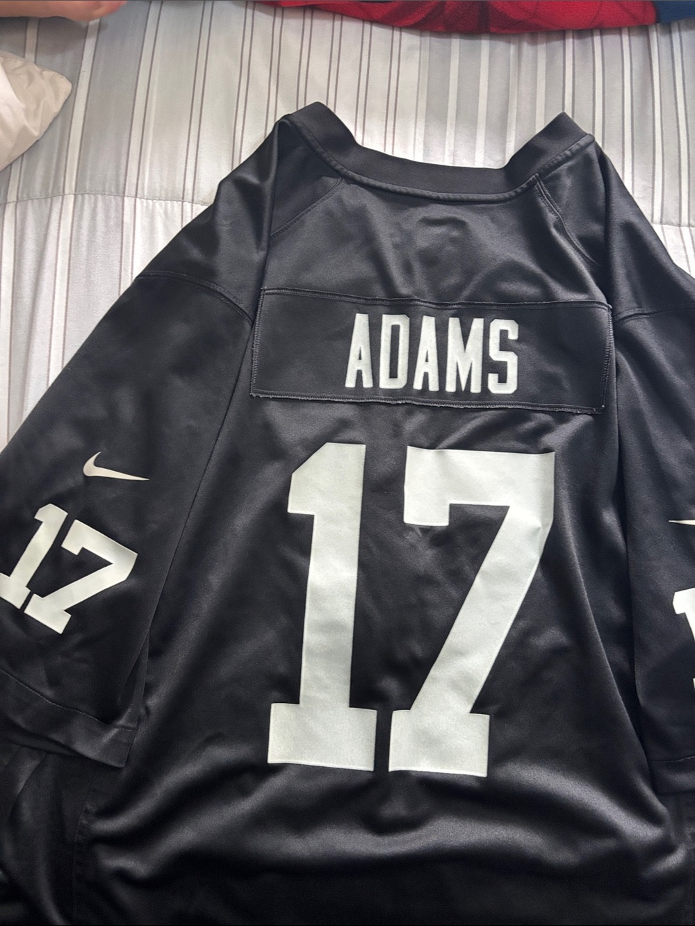 Nike Black Jersey with White 'ADAMS' and #17